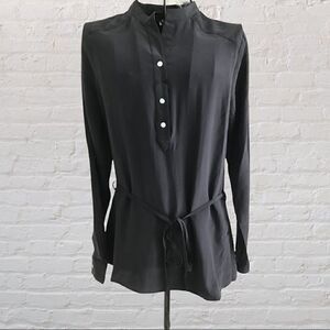 LA Made Black Silk Tunic Blouse NWT